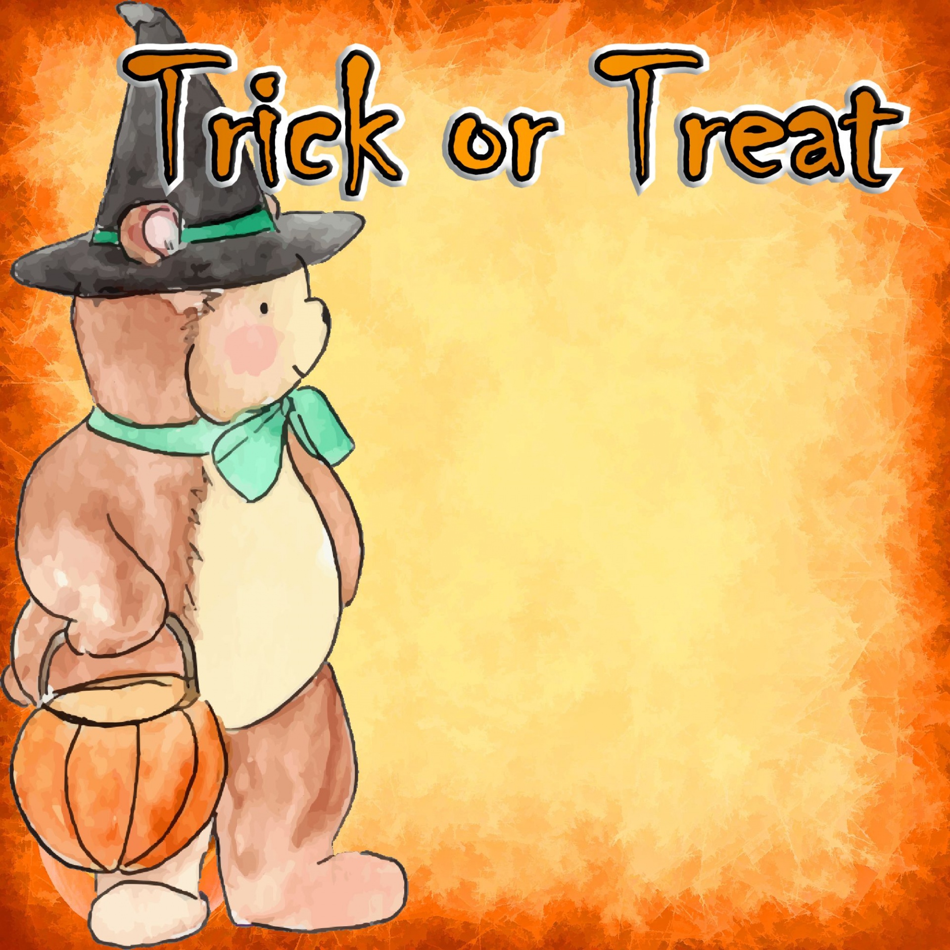 Halloween kreslený medvěd Stock Fotka zdarma - Public Domain Pictures