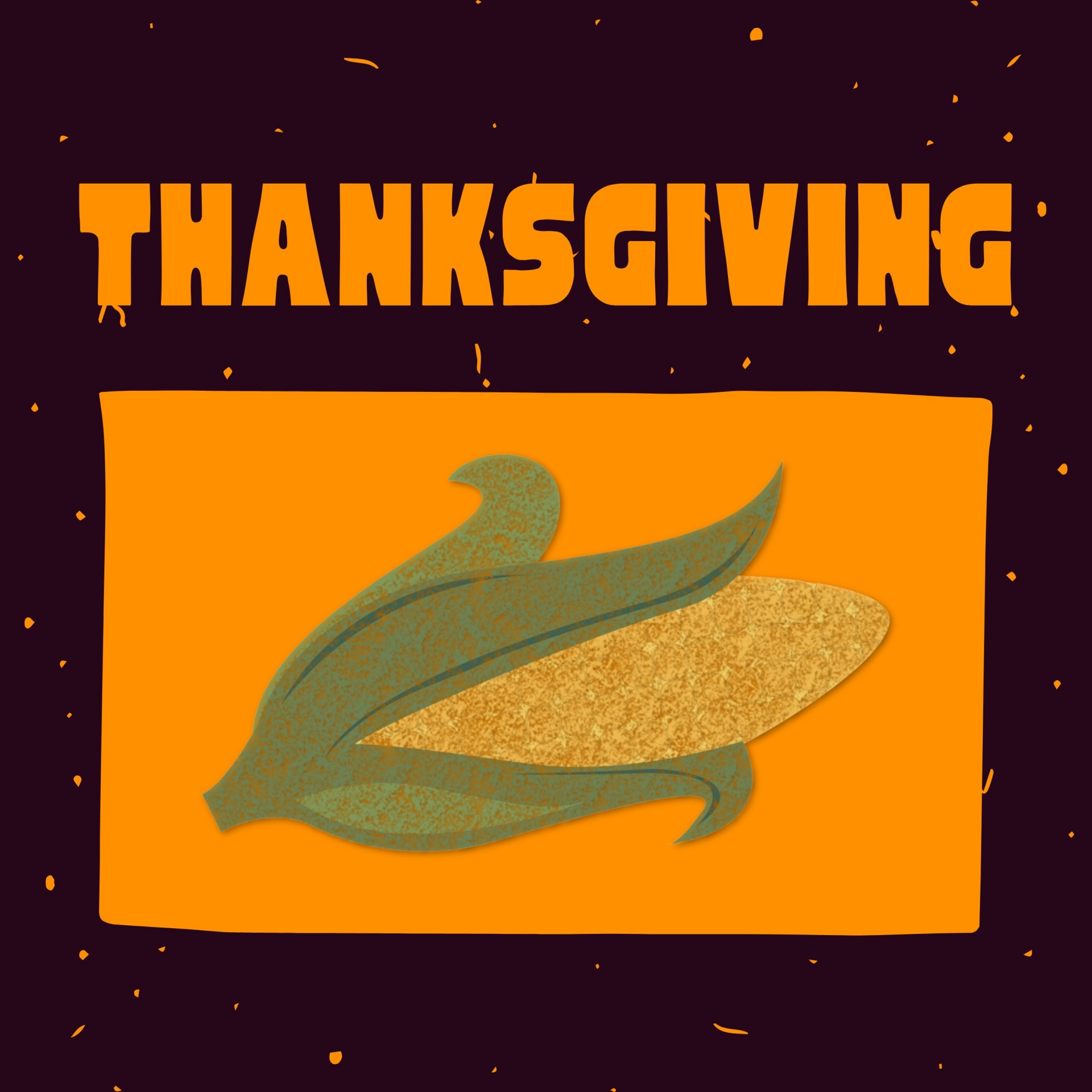 Thanksgiving illustration featuring an ear of corn