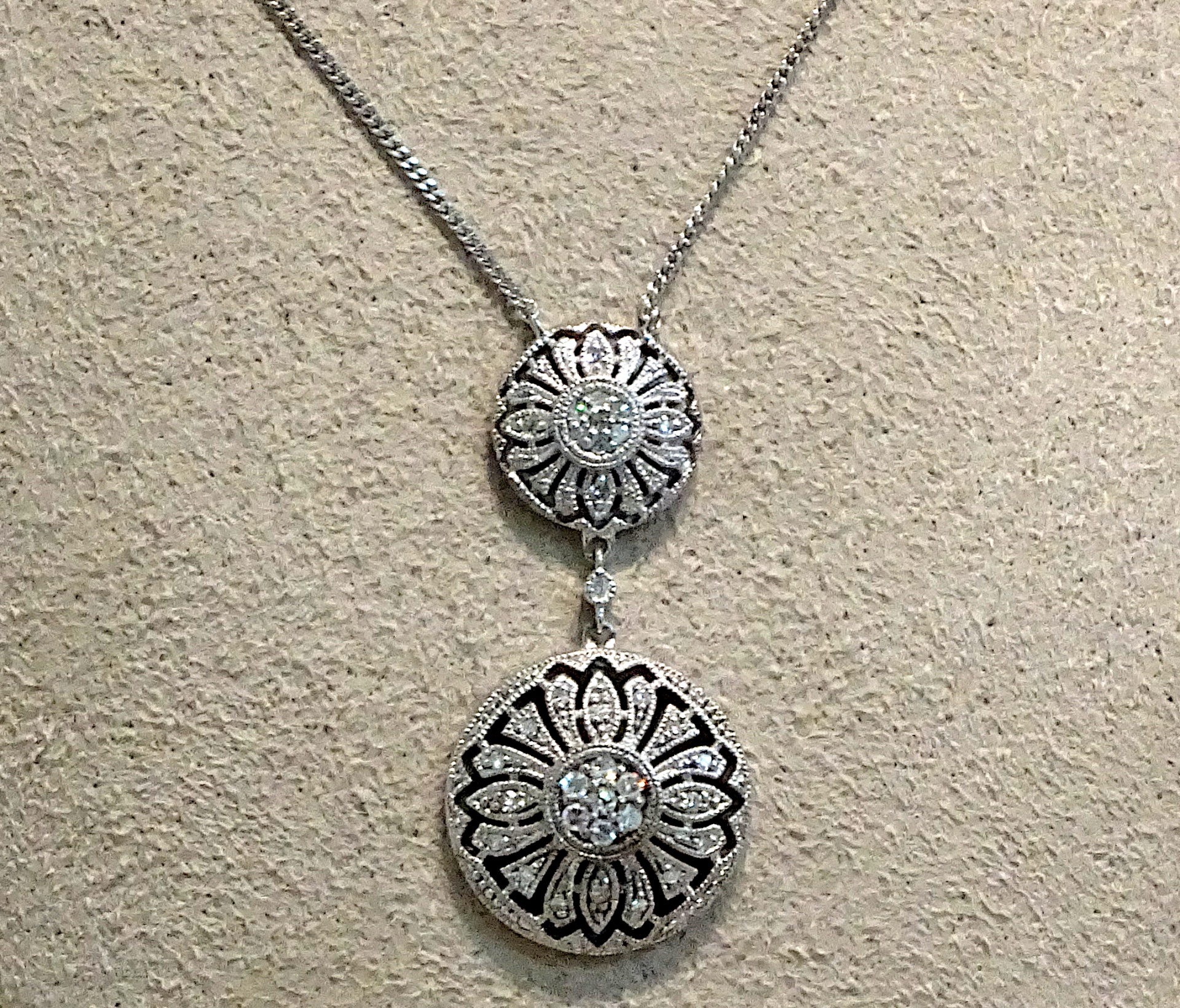 Silver Necklace With Pendants