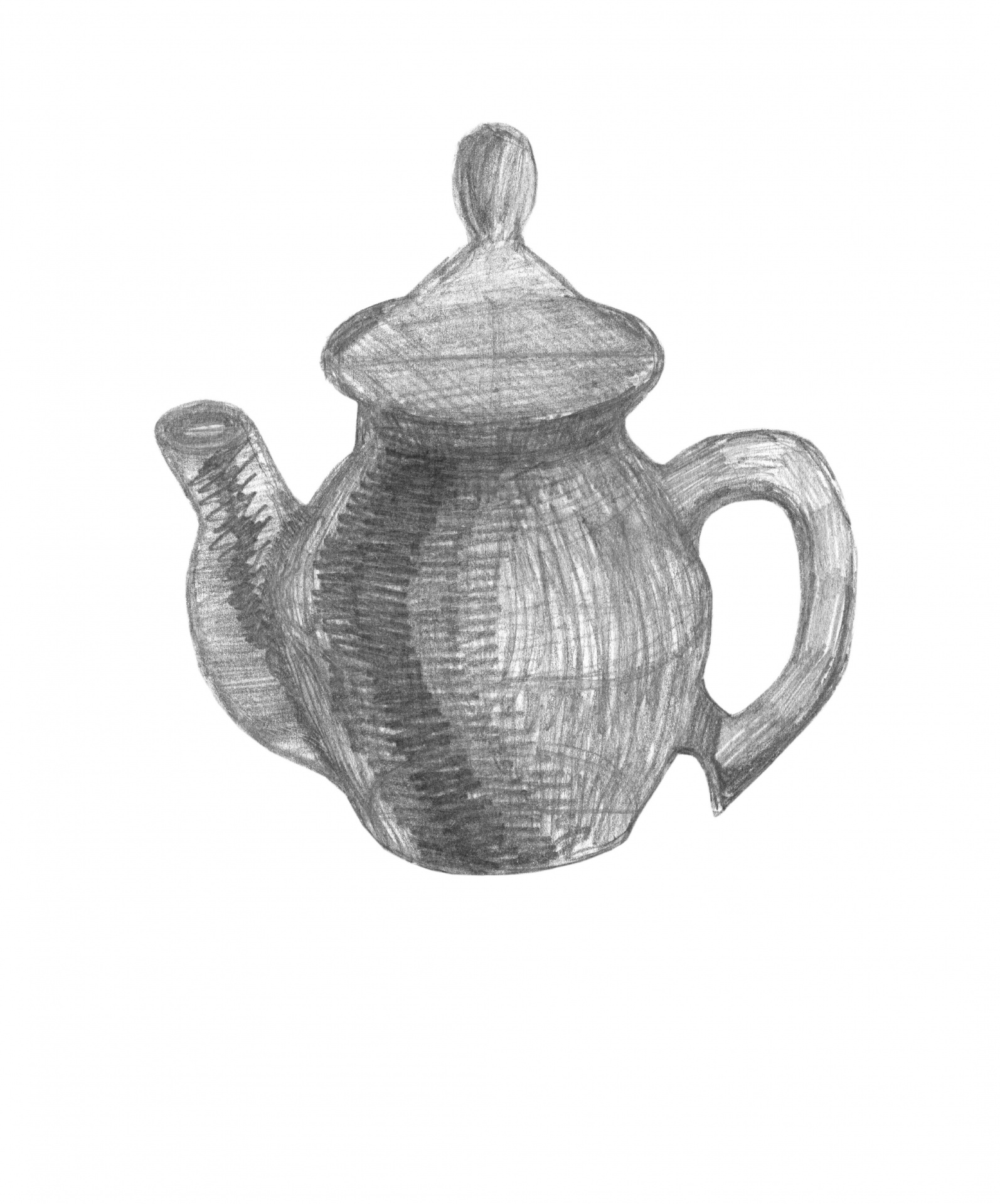 Teapot. Pencil Sketch