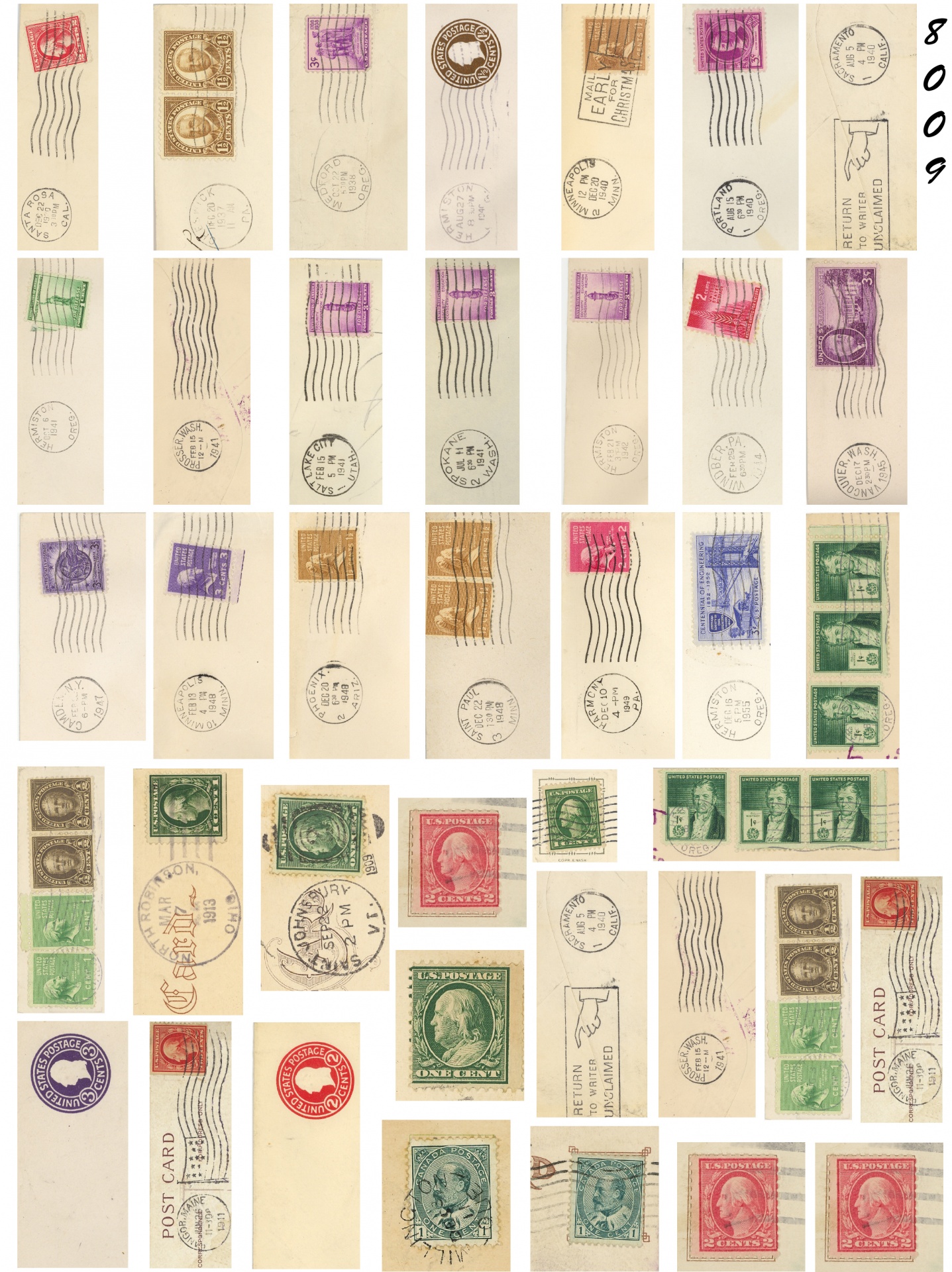 Vintage Stamp Cancellations Mini