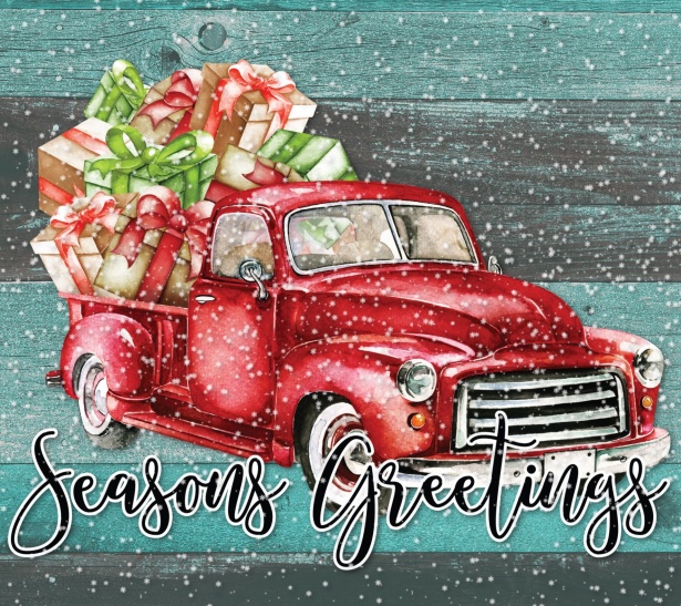 Christmas Pickup Truck Card Free Stock Photo - Public Domain Pictures