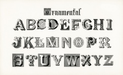 Alphabet Letters Antique Old