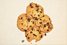 Chocolate Chip Cookies On White 2