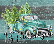 Christmas Truck Greeting Card