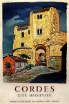 Cordes France Travel Poster Vintage