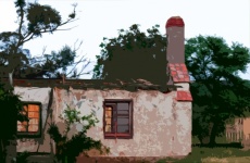 Cutout Image Of An Old House