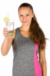 Fit Woman With A Drink