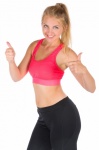 Fit Woman With Thumbs Up