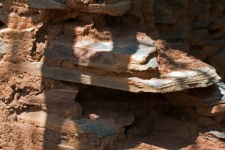 Flat Stones In Old Crumbling Wall