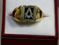 Gents Gold Masonic Ring