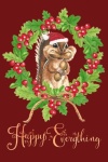 Christmas Squirrel Wreath