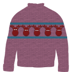 Ugly Christmas Reindeer Sweater PNG