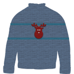 Ugly Christmas Reindeer Sweater PNG