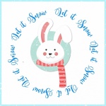 Let It Snow Rabbit Poster