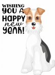 Fox Terrier New Year Greeting