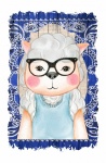 Cartoon Lamb With Glasses