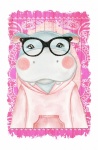 Hippo Cartoon With Glasses