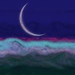 Baby Moon Abstract Illustration