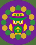 Mardi Gras Owl