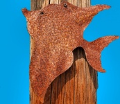 Rusty Tin Fish Ornament