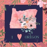 I Love Oregon Poster
