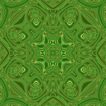 Green Wing Kaleidoscope Pattern