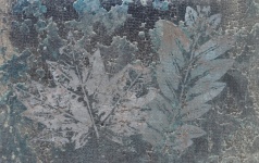 Leaves And Texture In Blue Tone