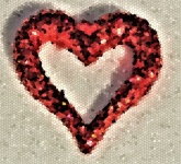 Mosaic Tiles Red Heart