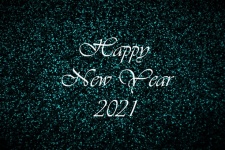 New Year 2021 Dark Blue Glitter