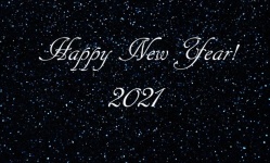 New Year 2021 Dark Blue Glitter