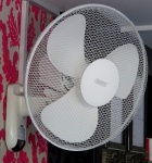Oscillating White Wall Fan
