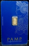 Pamp 1 Gram Fine Gold Bar 999.9