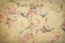 Postcard Paris Love Roses