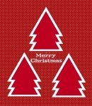Three Trees Merry Christmas Card