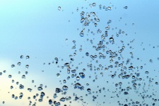 Drop Of Water In Liquid Rain