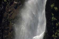 Veil Of White Water In A Waterfall