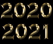 Year 2020 And 2021 In Gold