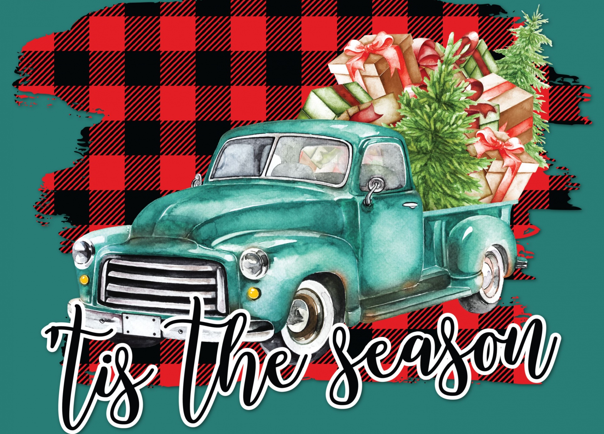 Christmas Vintage Pick-up Truck