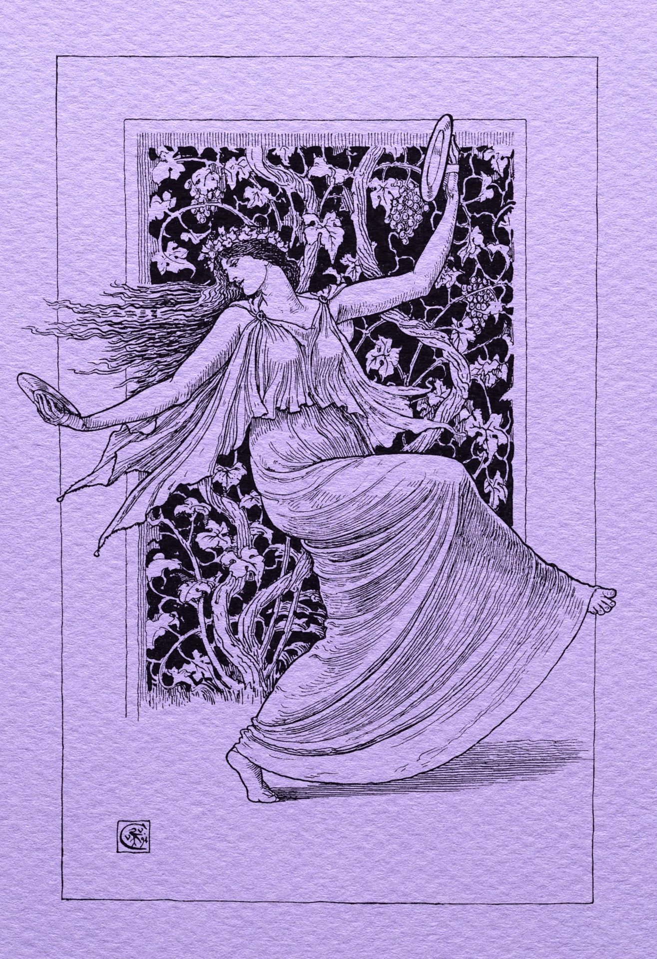 Woman Dancing Vintage Art