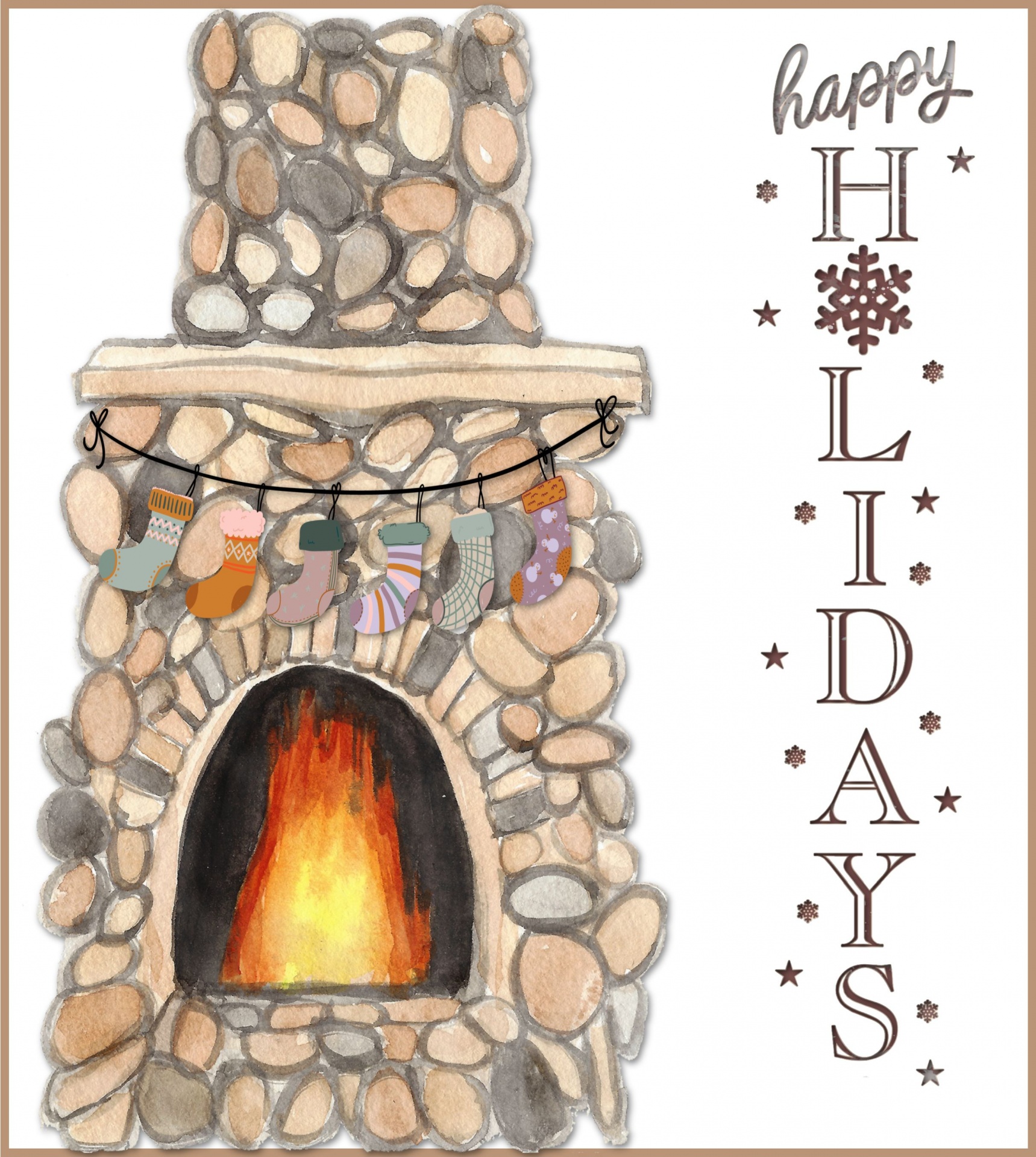Christmas Fireplace Greeting