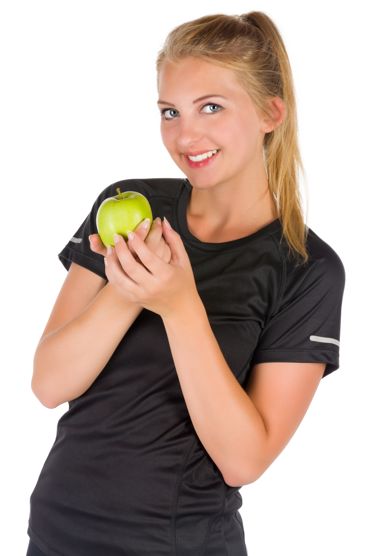 Fit Woman With An Apple