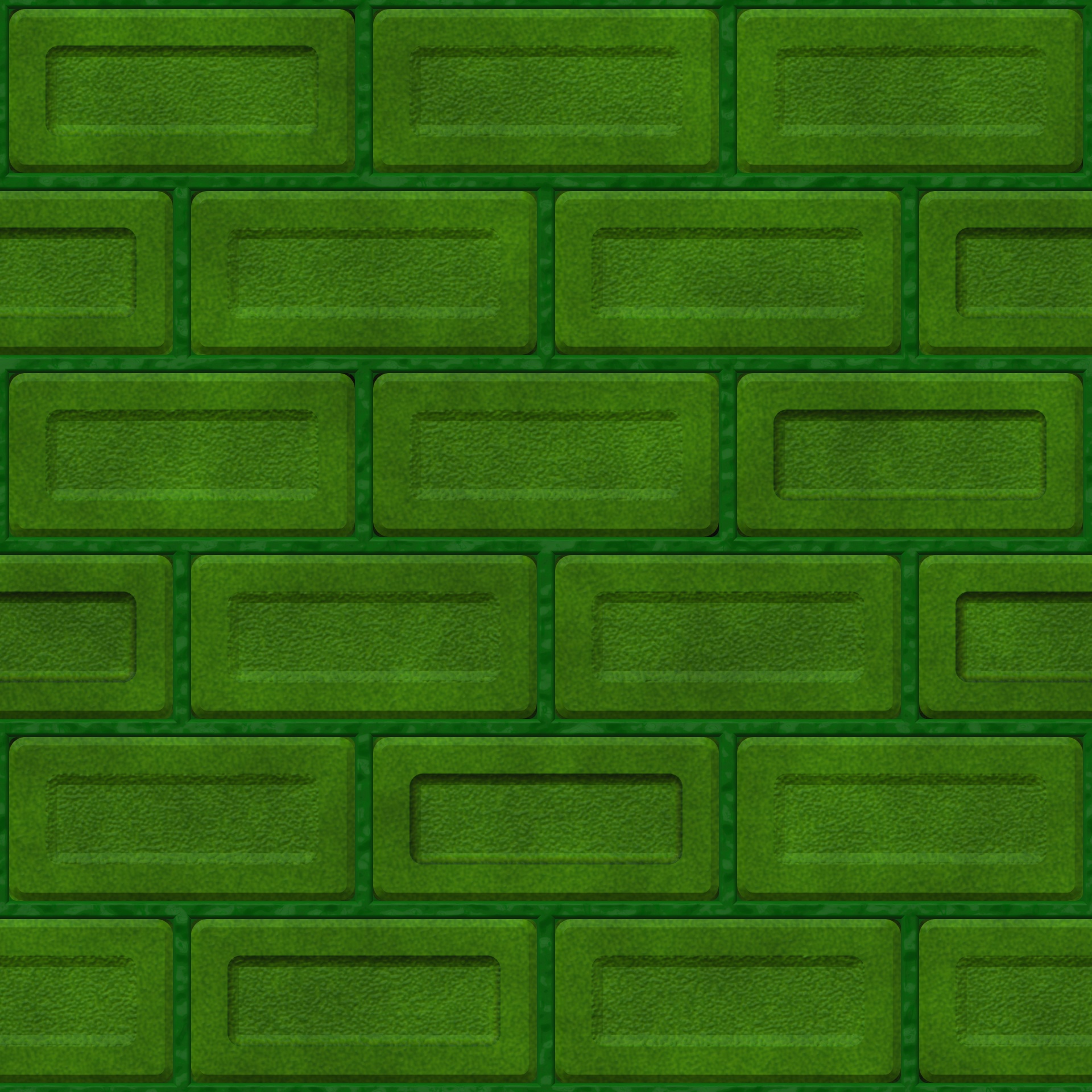textured bricks in green
