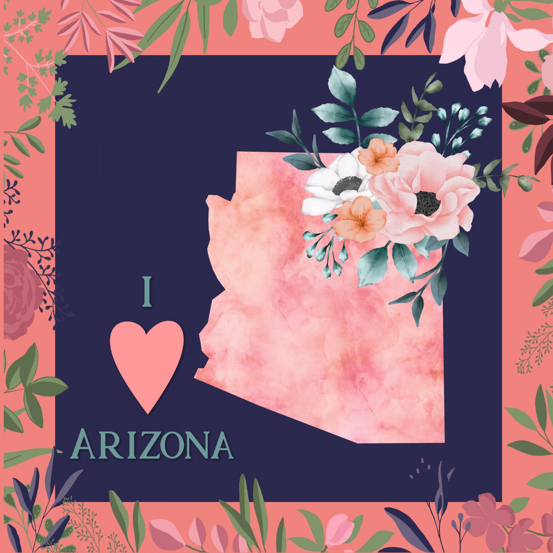 I Love Arizona Poster