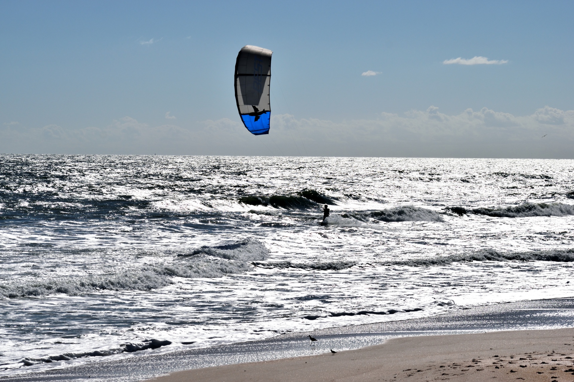 Kite Surfer At The Ocean Beach