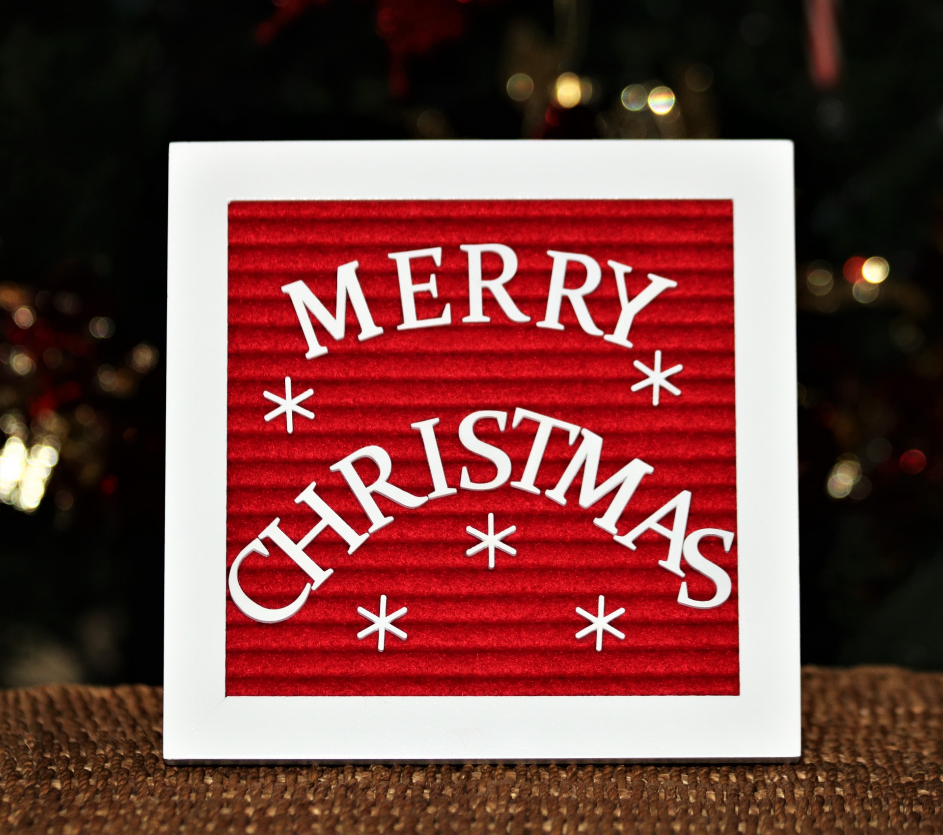 Merry Christmas Sign On Table