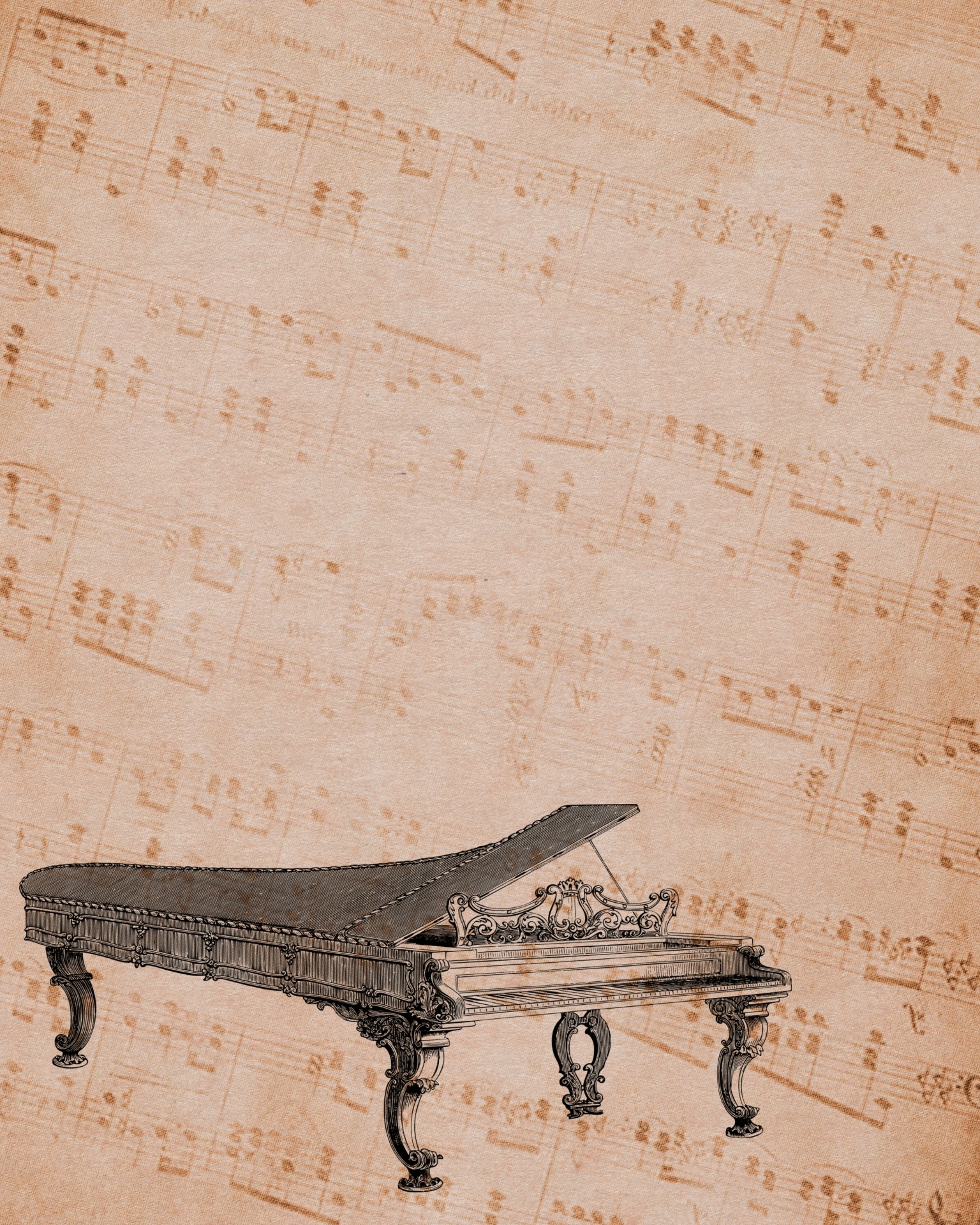 Piano Piano Sheet Music Vintage