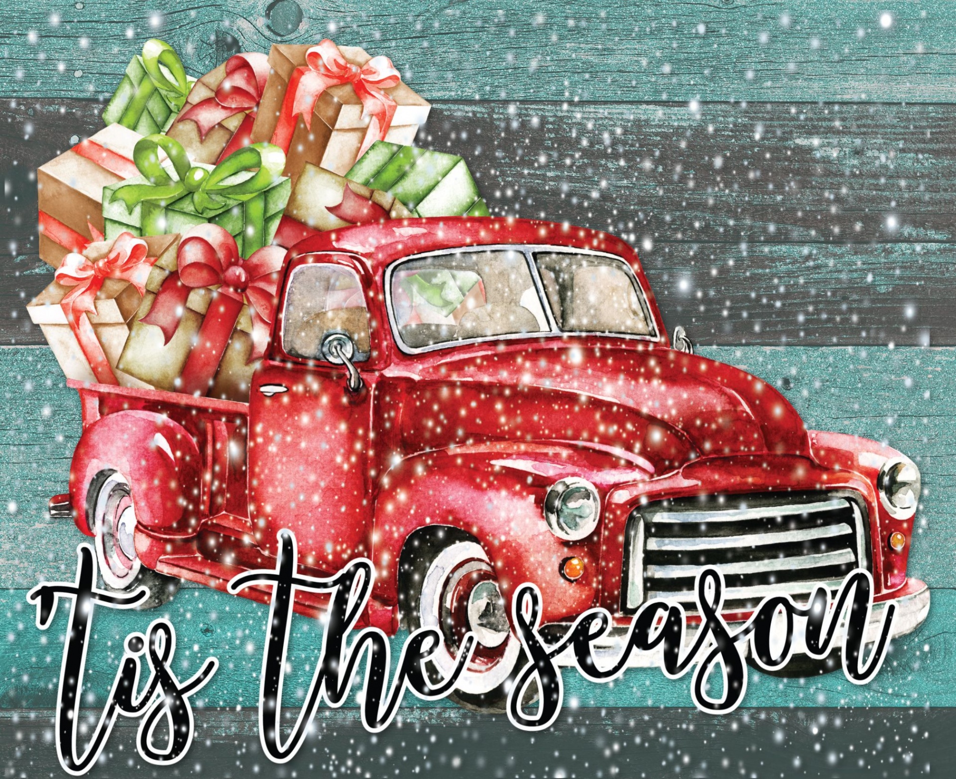 Pick-up Truck Christmas Card