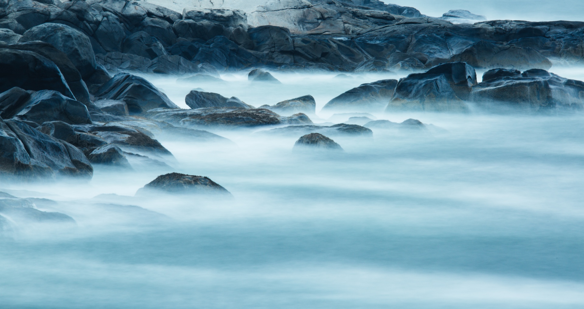 Rocks With Water In Motion