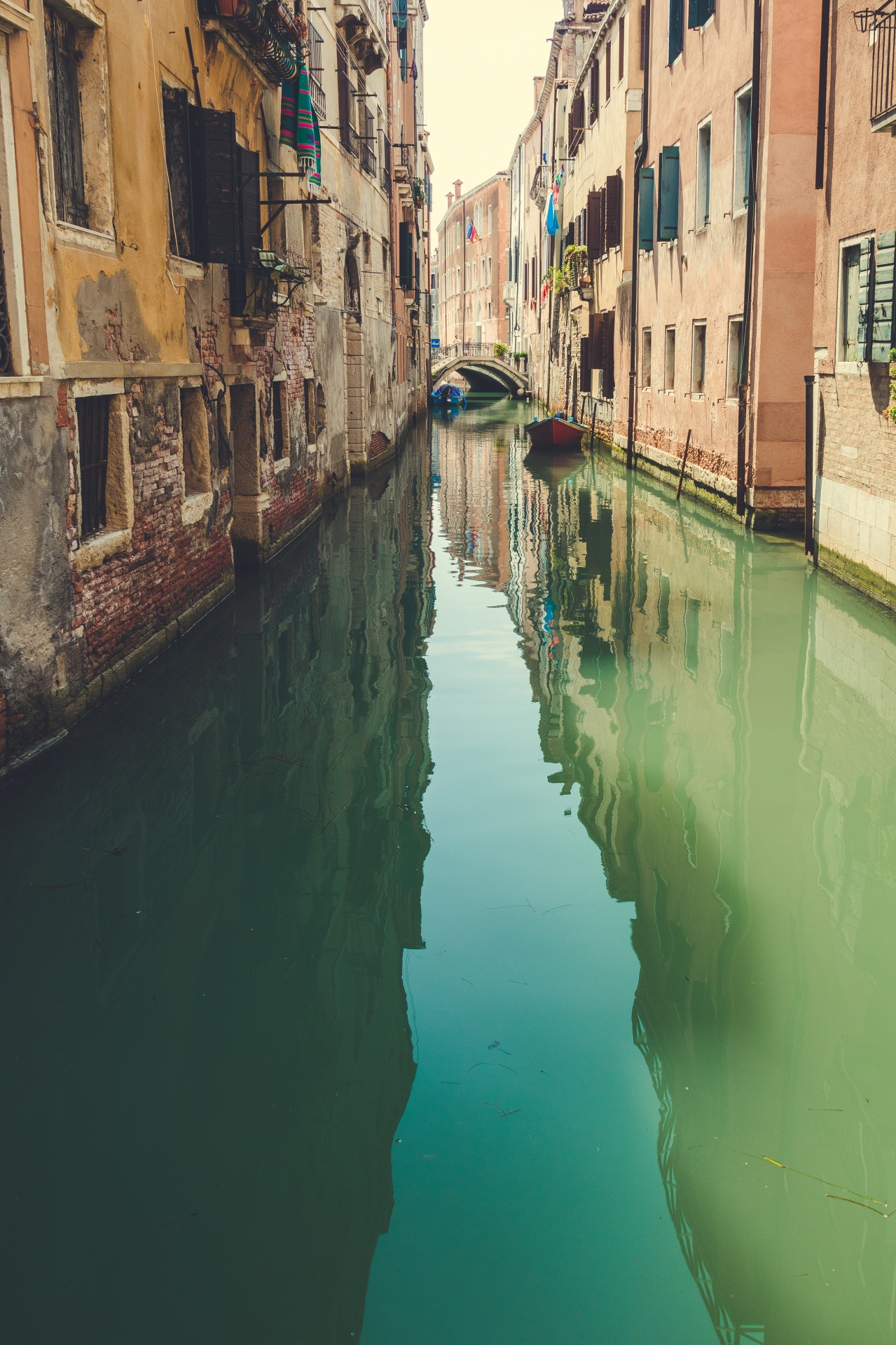 Narrow canal in Venice, Italy